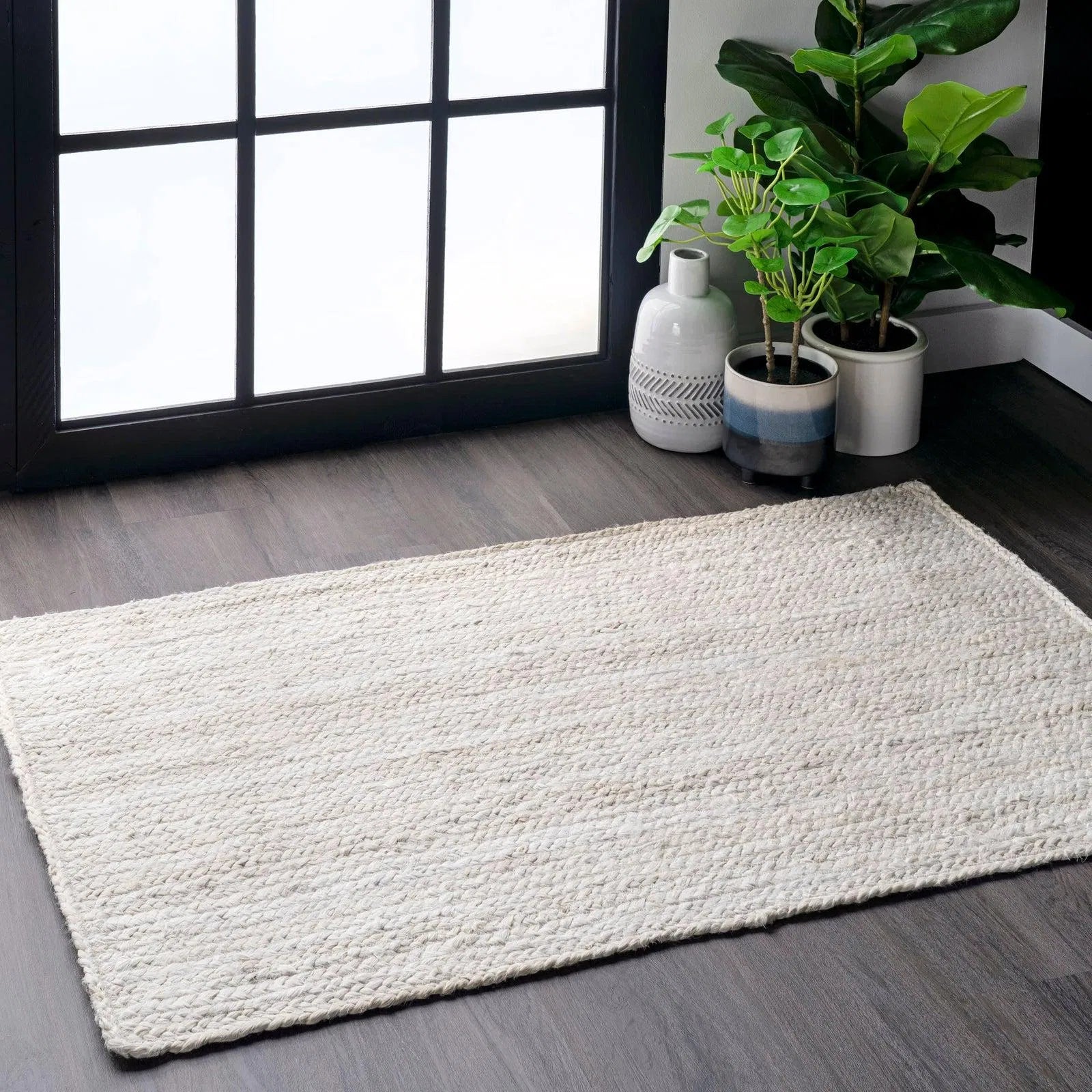 Pai Braided Jute White Carpet (Runner)