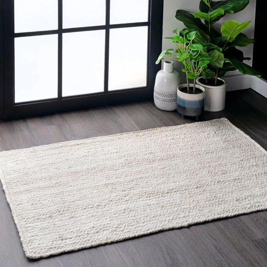 Pai Braided Jute White Carpet (Runner)