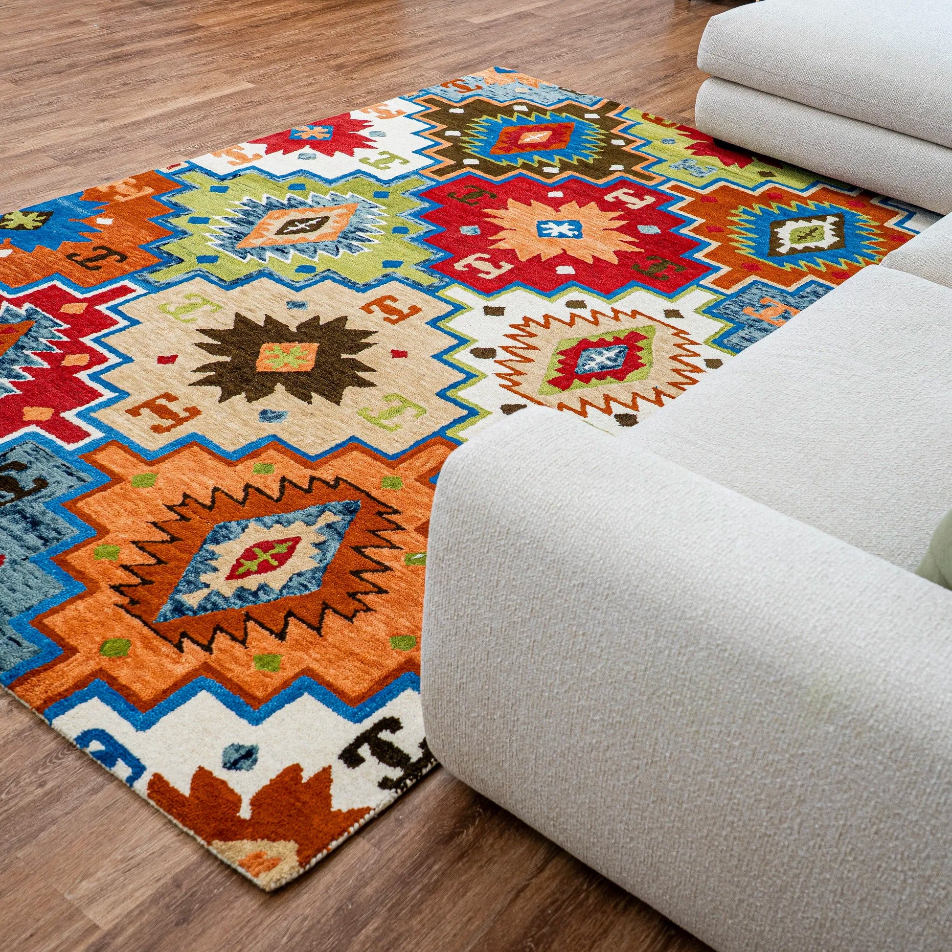 Settat Multi-Coloured Kilim Carpet (Rectangle)