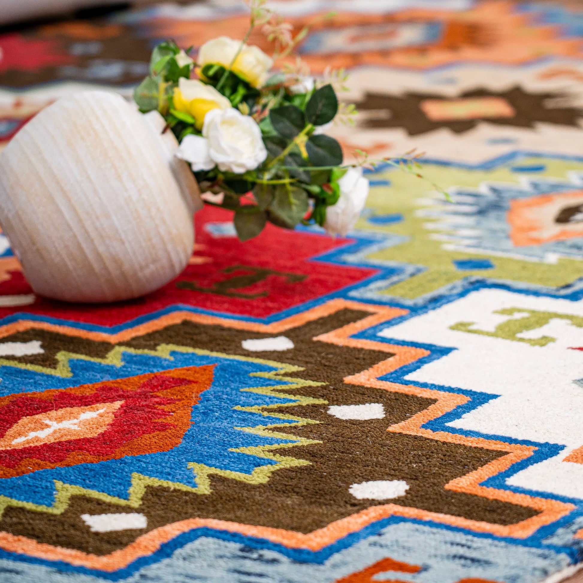 Settat Multi-Coloured Kilim Carpet (Runner)