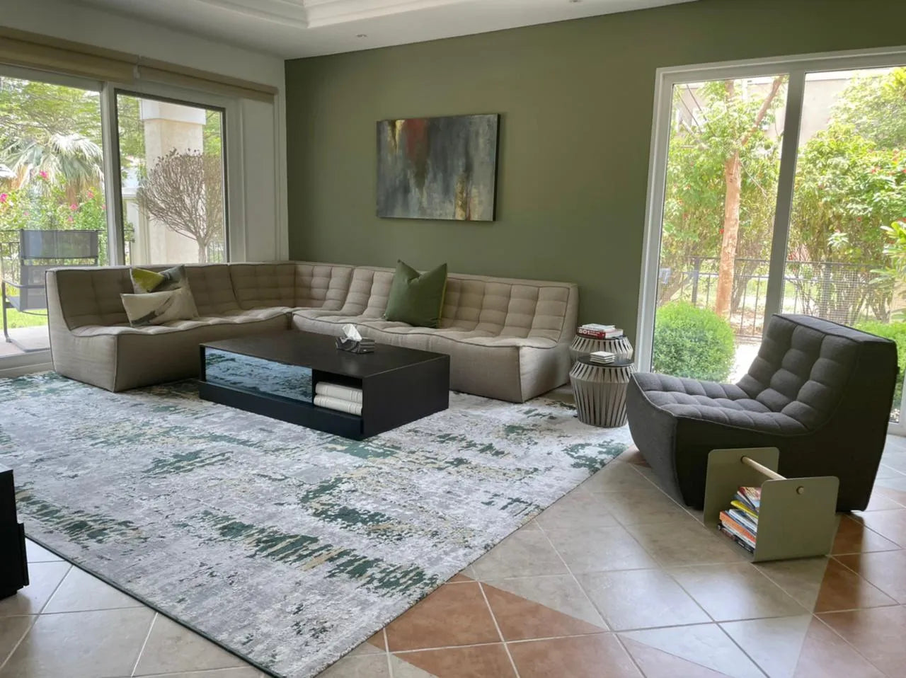 Rhea Grey Green Carpet (Rectangle)