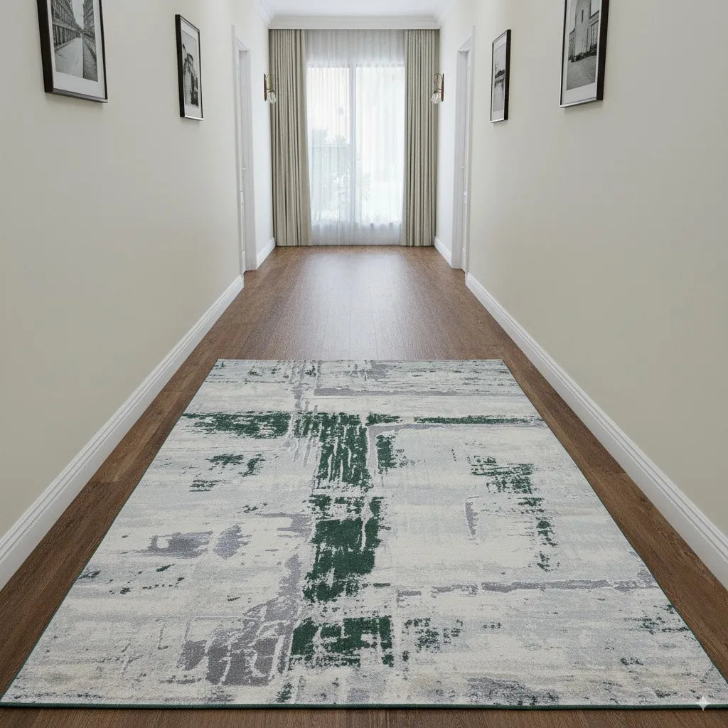 Pluto Grey Green Carpet (Runner)