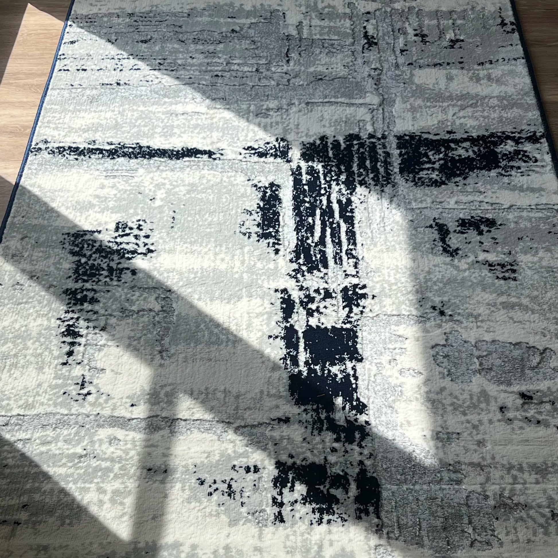 Norma Grey Navy Blue Carpet (Doormat)