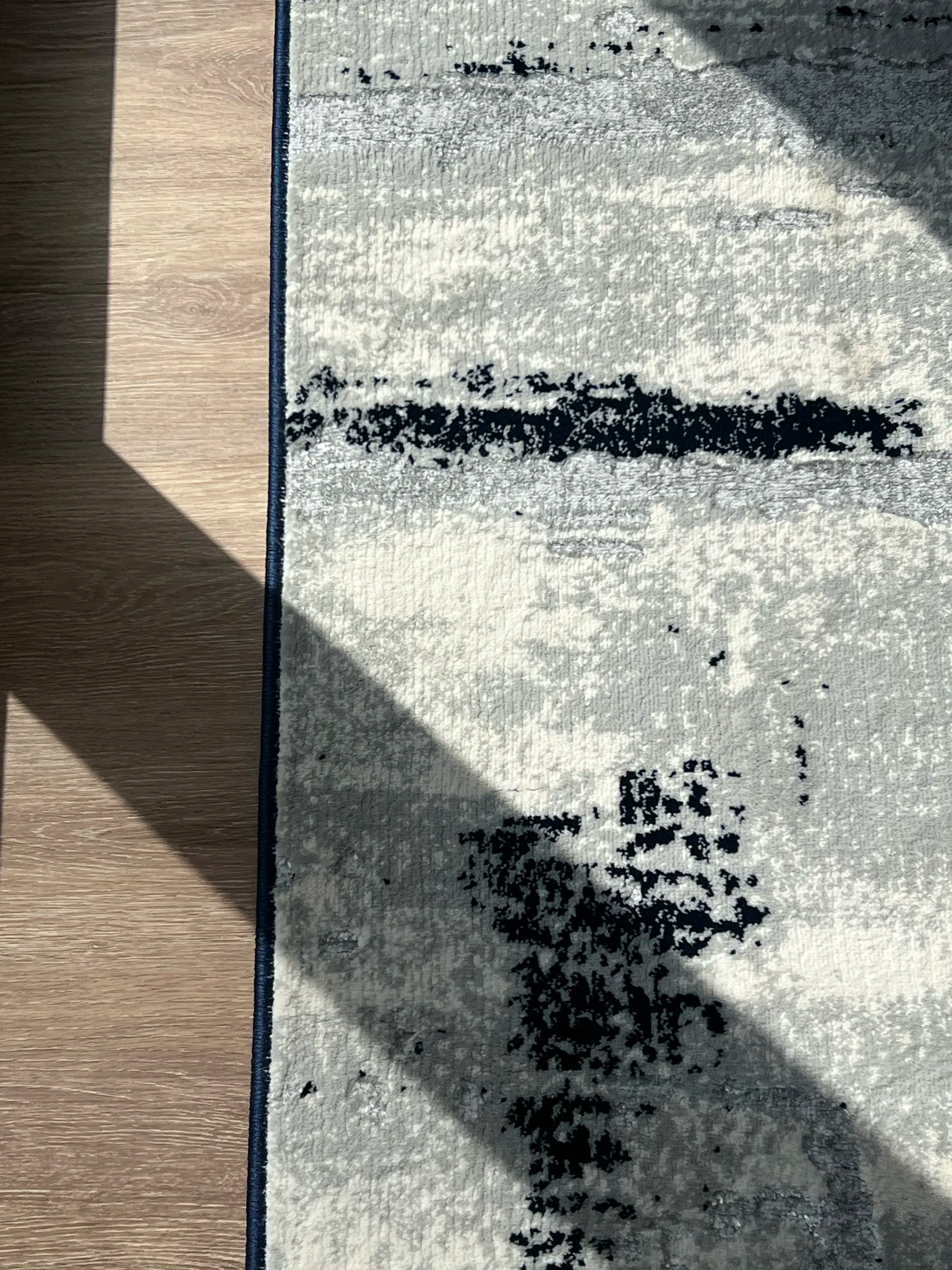 Norma Grey Navy Blue Carpet (Runner)