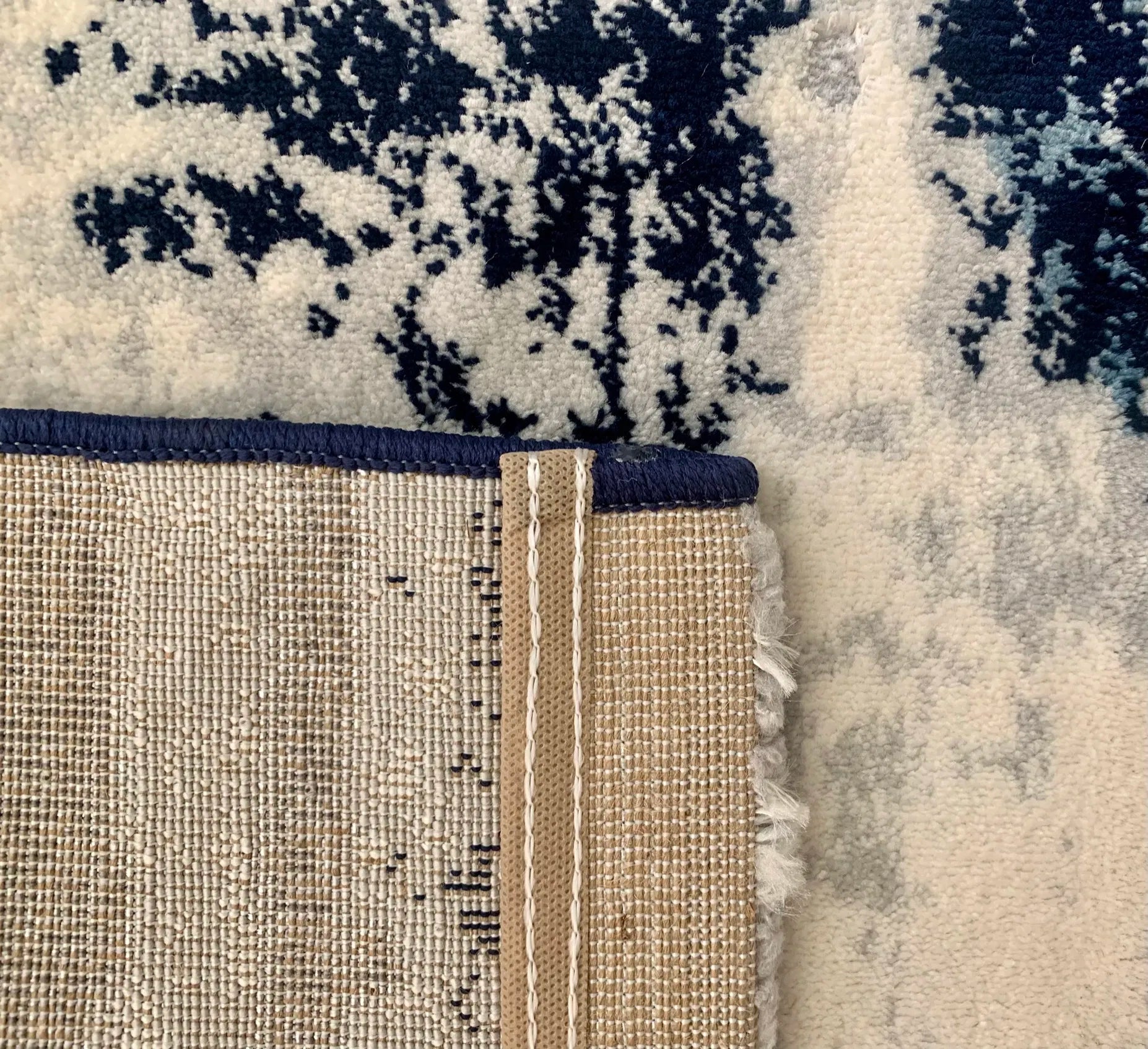 Norma Grey Navy Blue Carpet (Doormat)