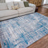 Marvel Grey Azure Blue Carpet (Rectangle)
