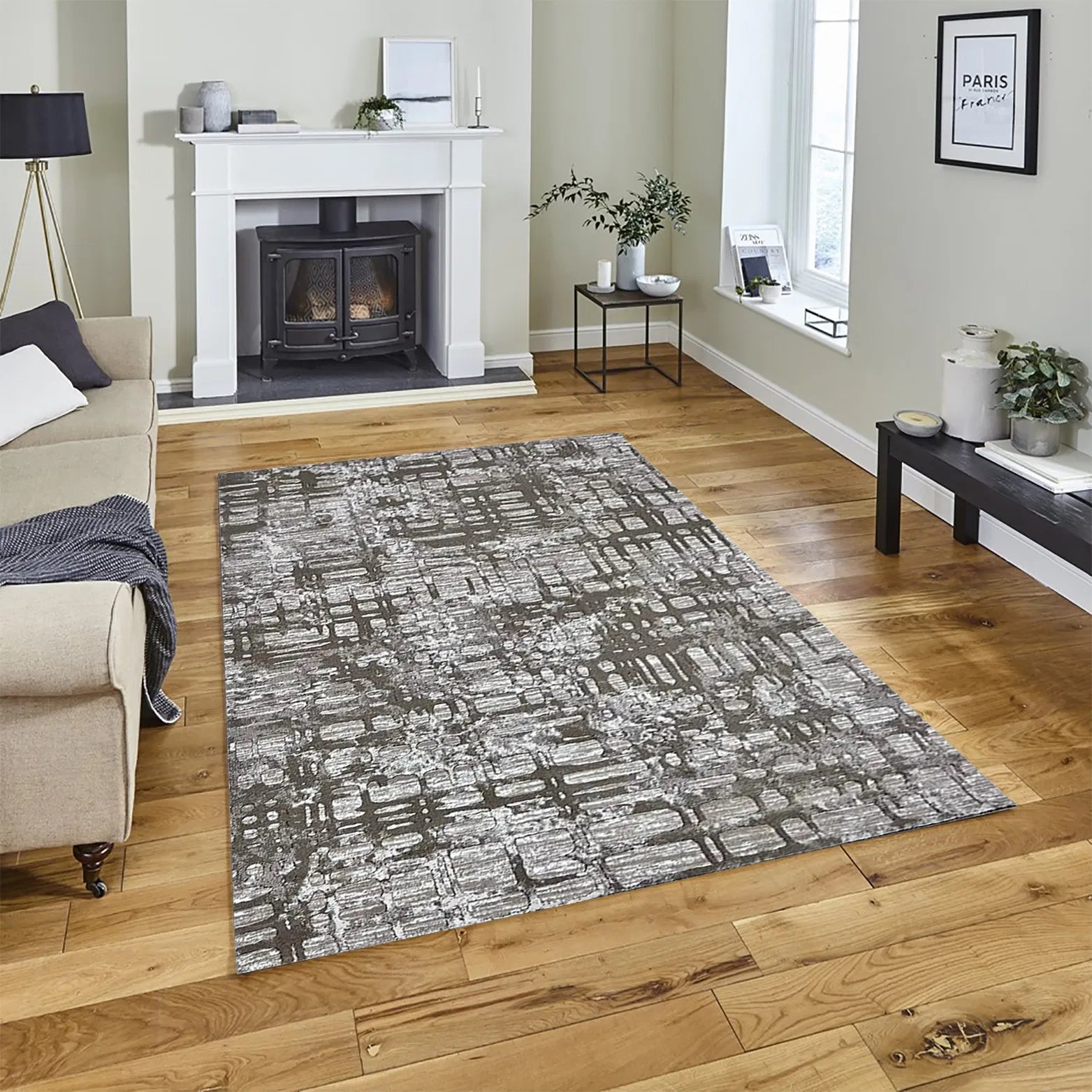Larisa Beige Self Carpet (Rectangle)