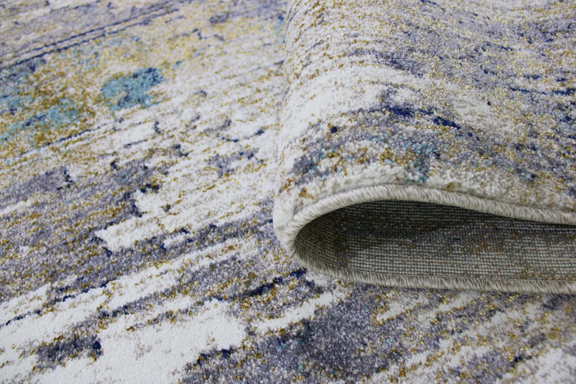 Lefkada Grey Navy Blue Carpet (Rectangle)