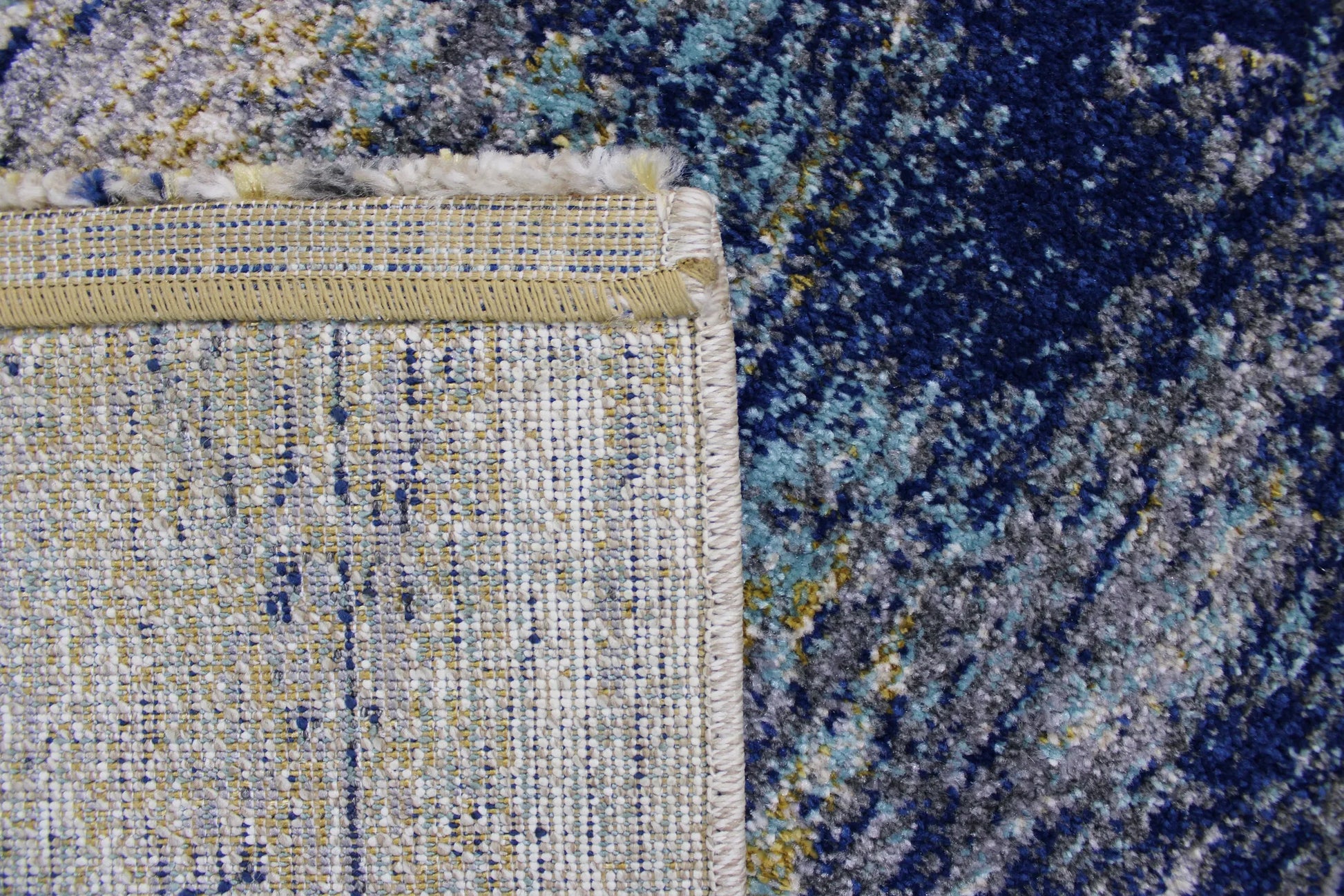 Lefkada Grey Navy Blue Carpet (Rectangle)