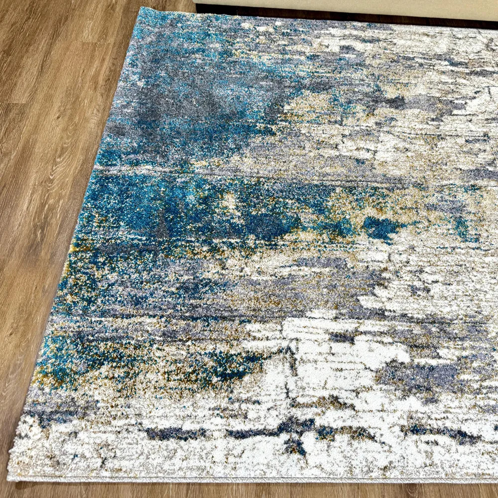 Blendz Beige Turquoise Carpet (Rectangle)