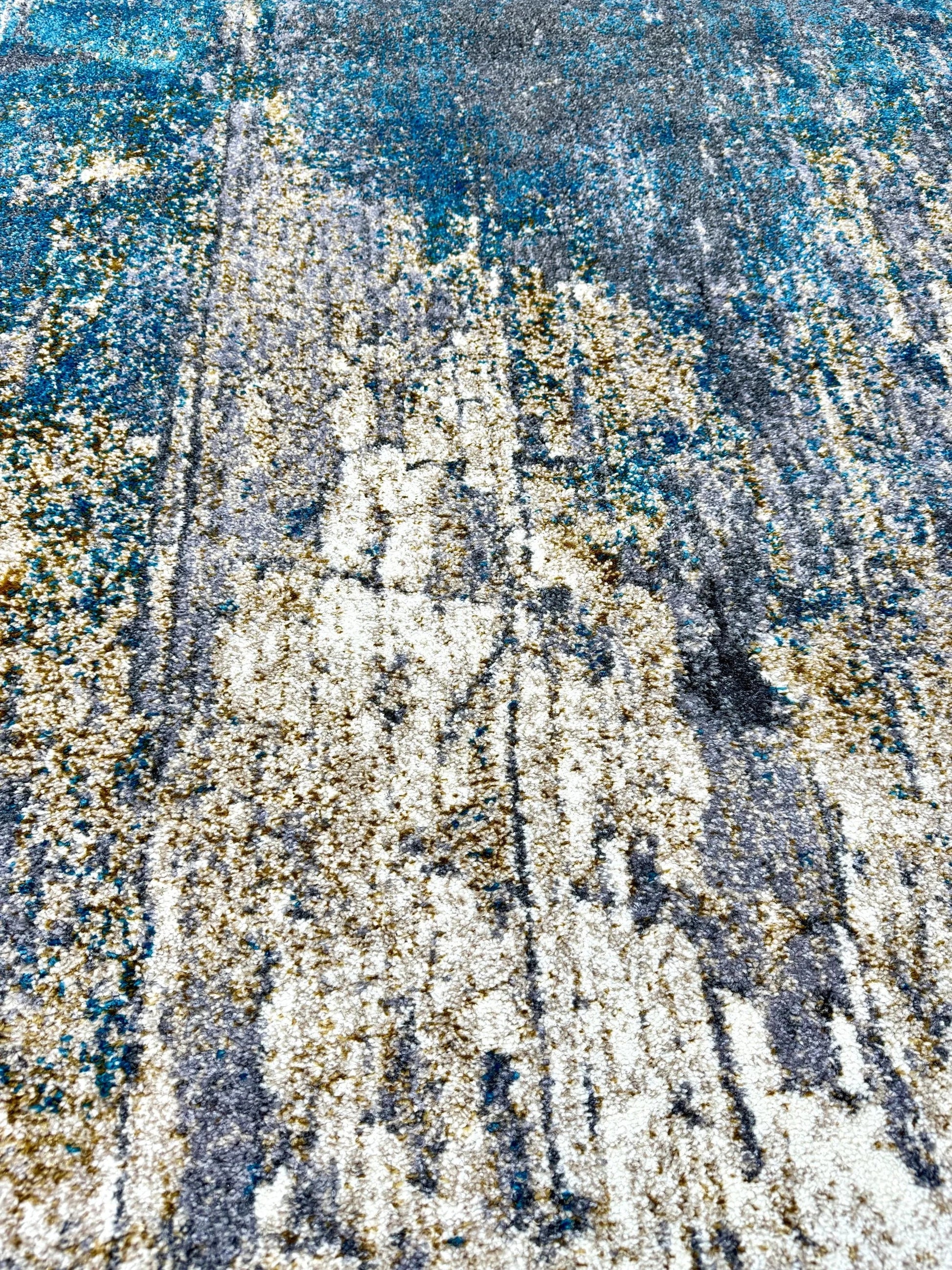 Blendz Beige Turquoise Carpet (Rectangle)