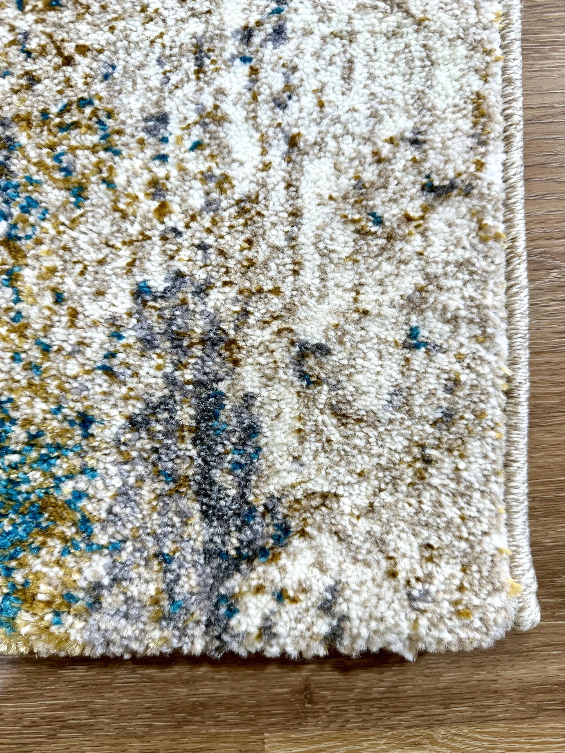 Blendz Beige Turquoise Carpet (Rectangle)