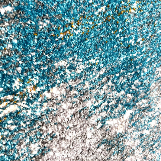 Newman Turquoise, Grey, Beige, Gold Carpet (Rectangle)