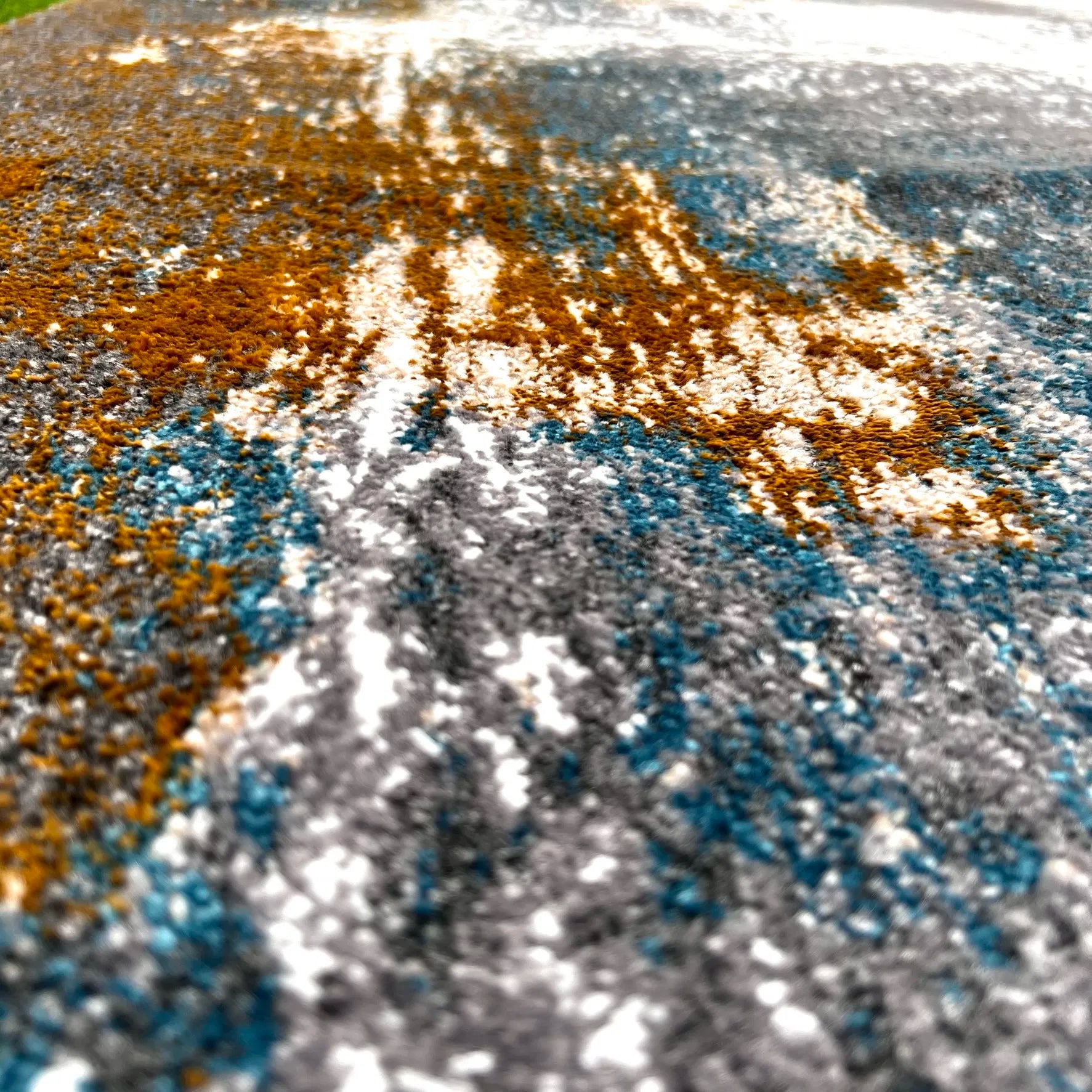 Newman Turquoise, Grey, Beige, Gold Carpet (Rectangle)