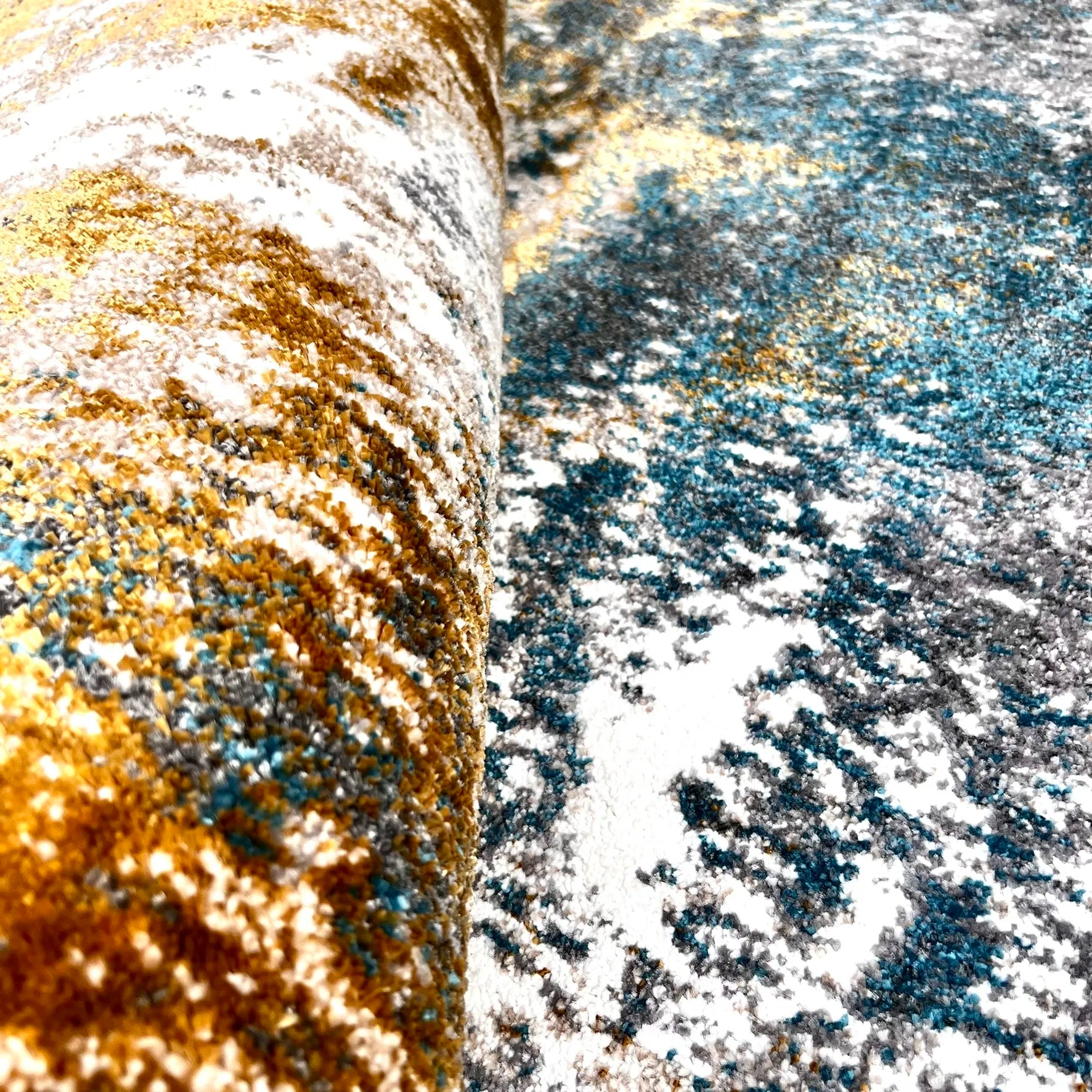 Newman Turquoise, Grey, Beige, Gold Carpet (Rectangle)