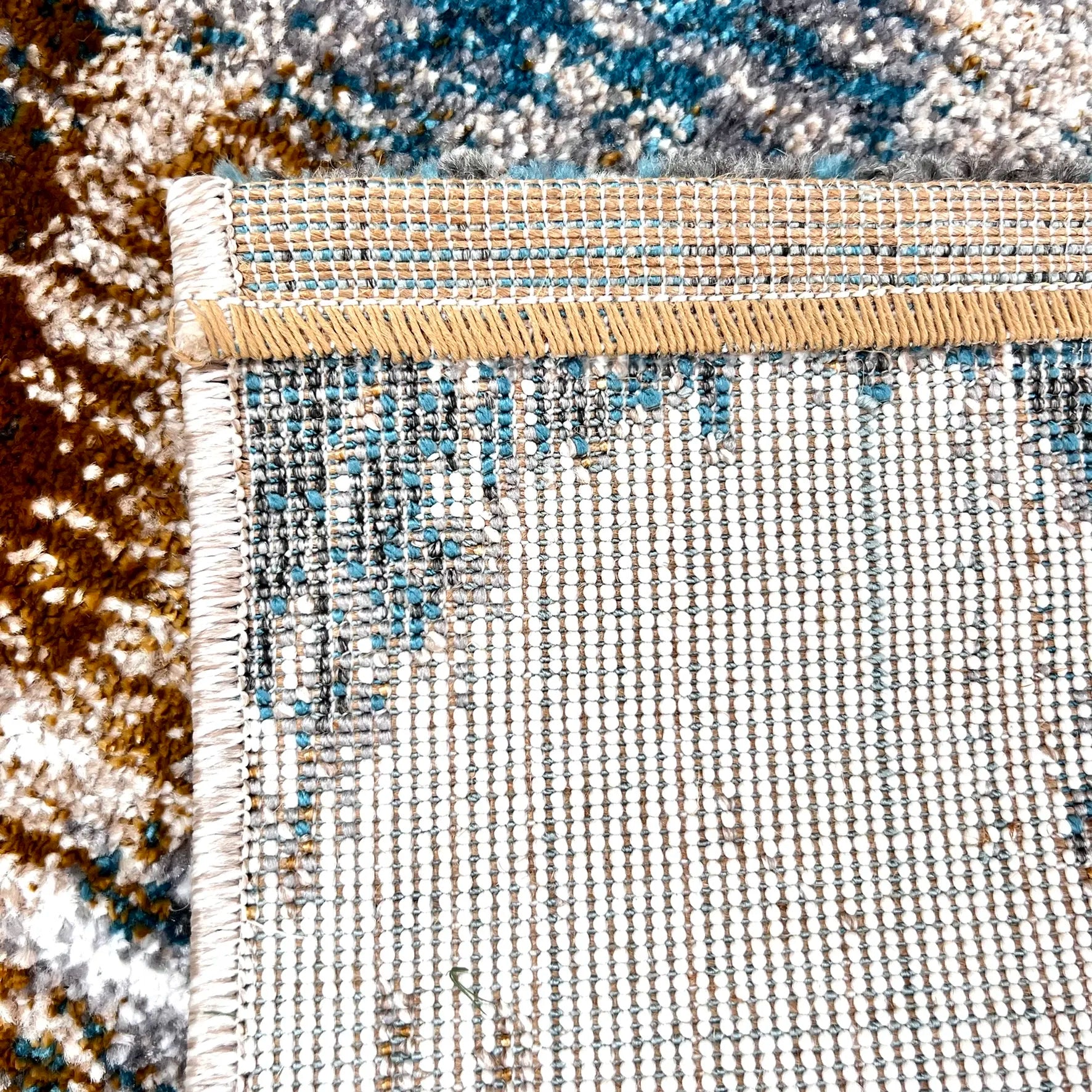 Newman Turquoise, Grey, Beige, Gold Carpet (Rectangle)