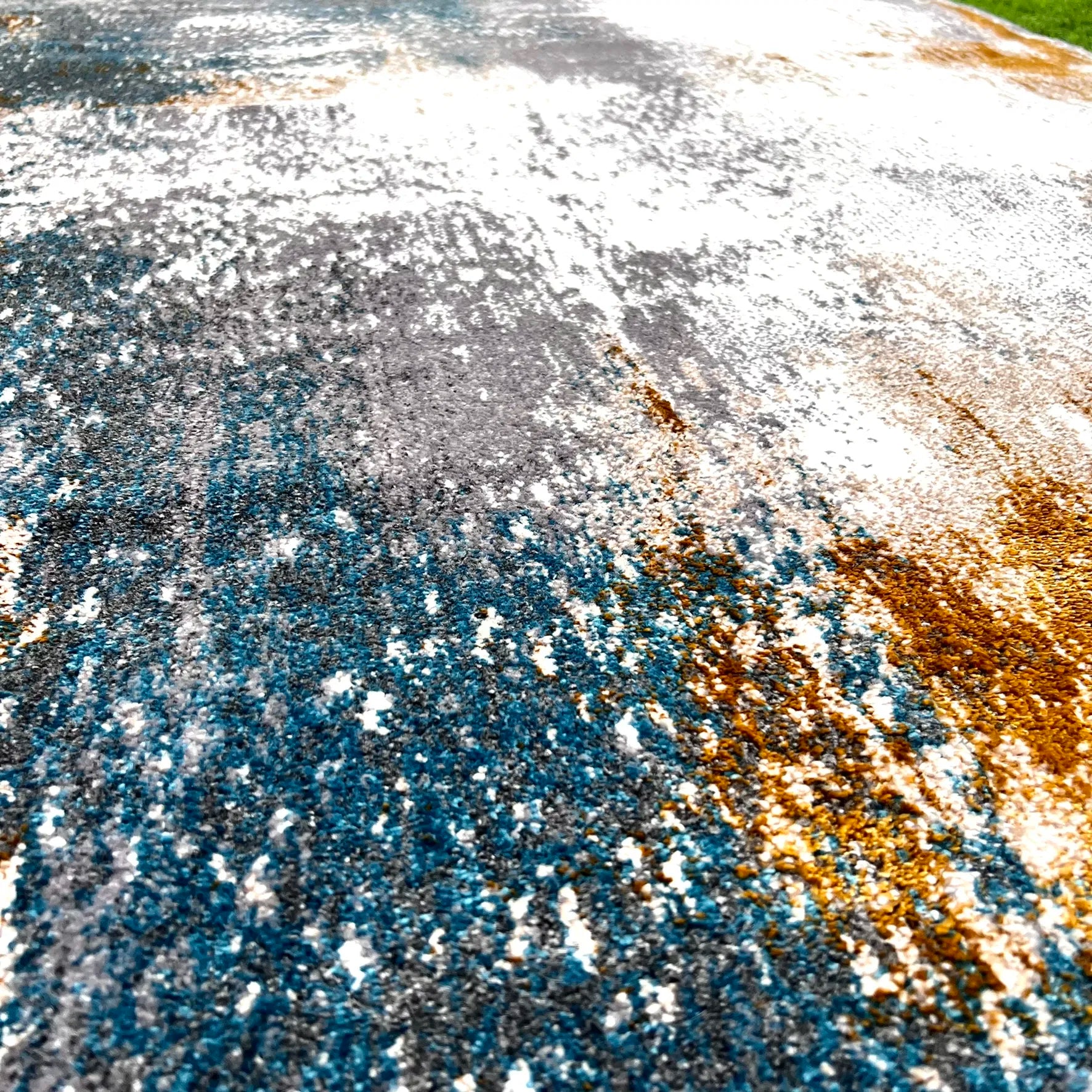 Kallit Grey Turqouise Blue Carpet (Rectangle)