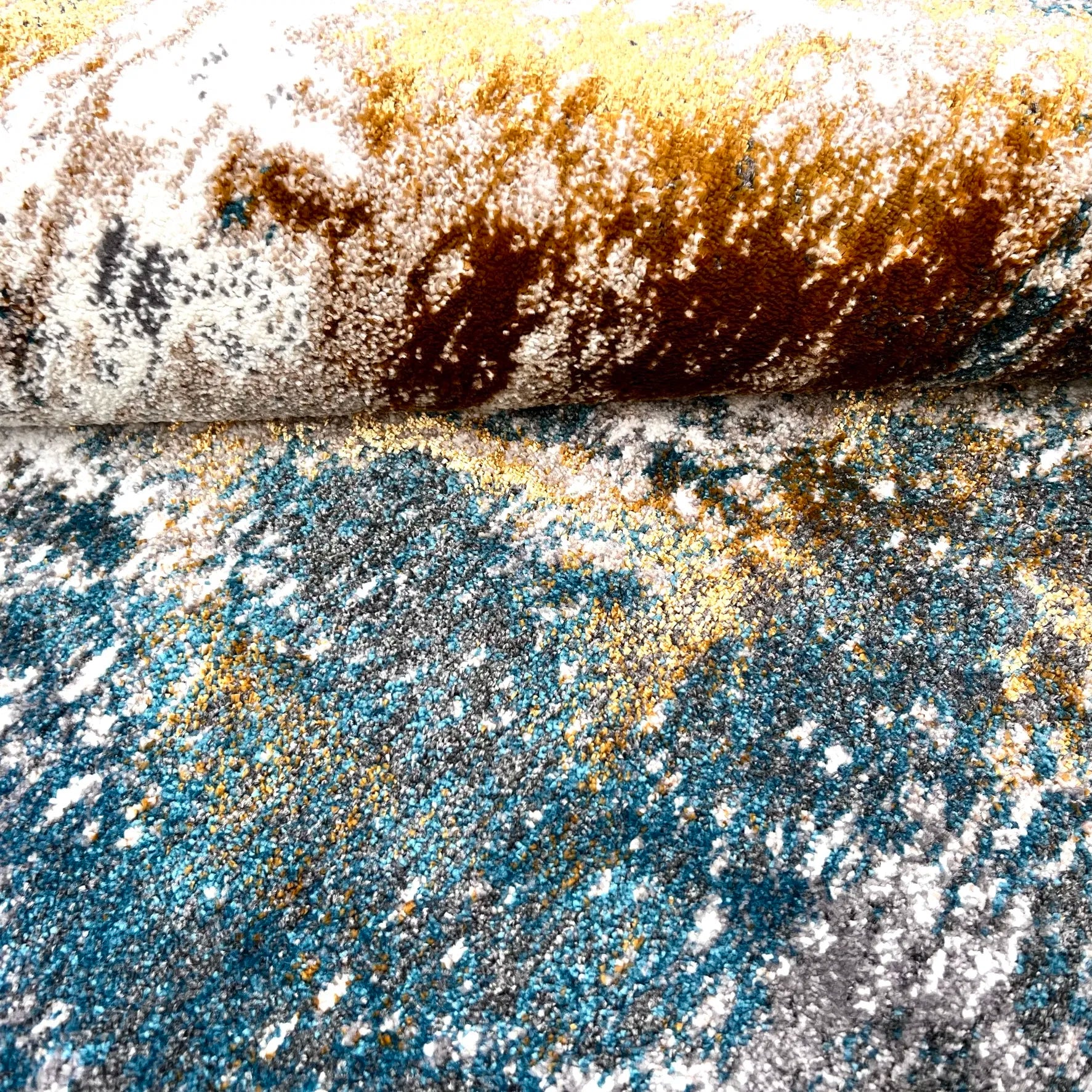 Kallit Grey Turqouise Blue Carpet (Rectangle)