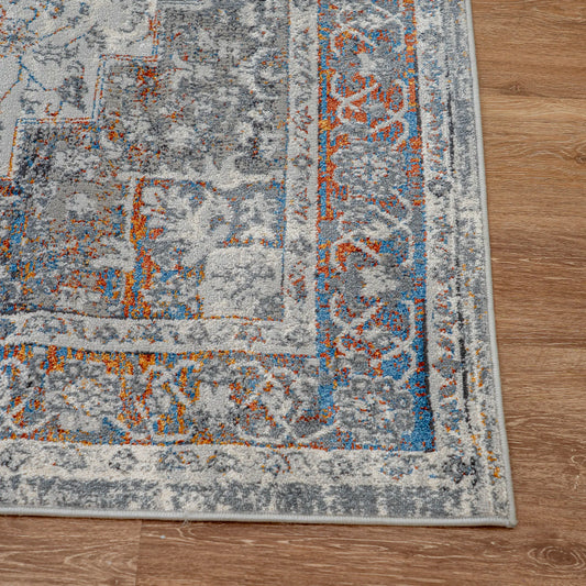 Pefki Grey Multi-coloured Carpet (Rectangle)