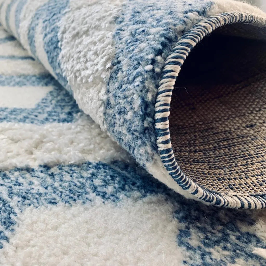 Gyfel Cream Blue Carpet (Rectangle)