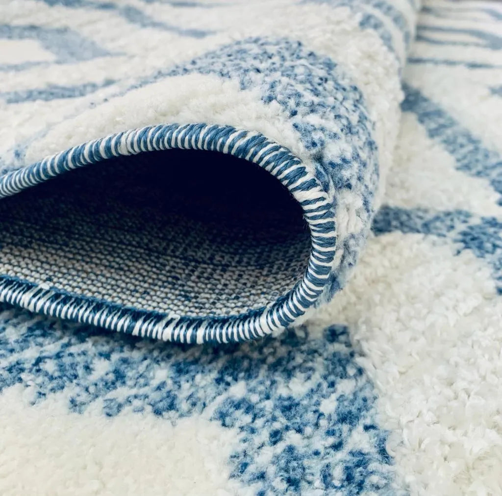 Gyfel Cream Blue Carpet (Rectangle)