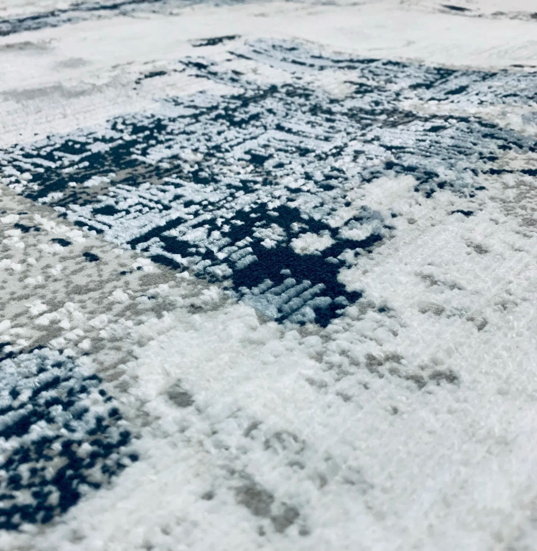 Merry Grey Navy Blue Carpet (Rectangle)