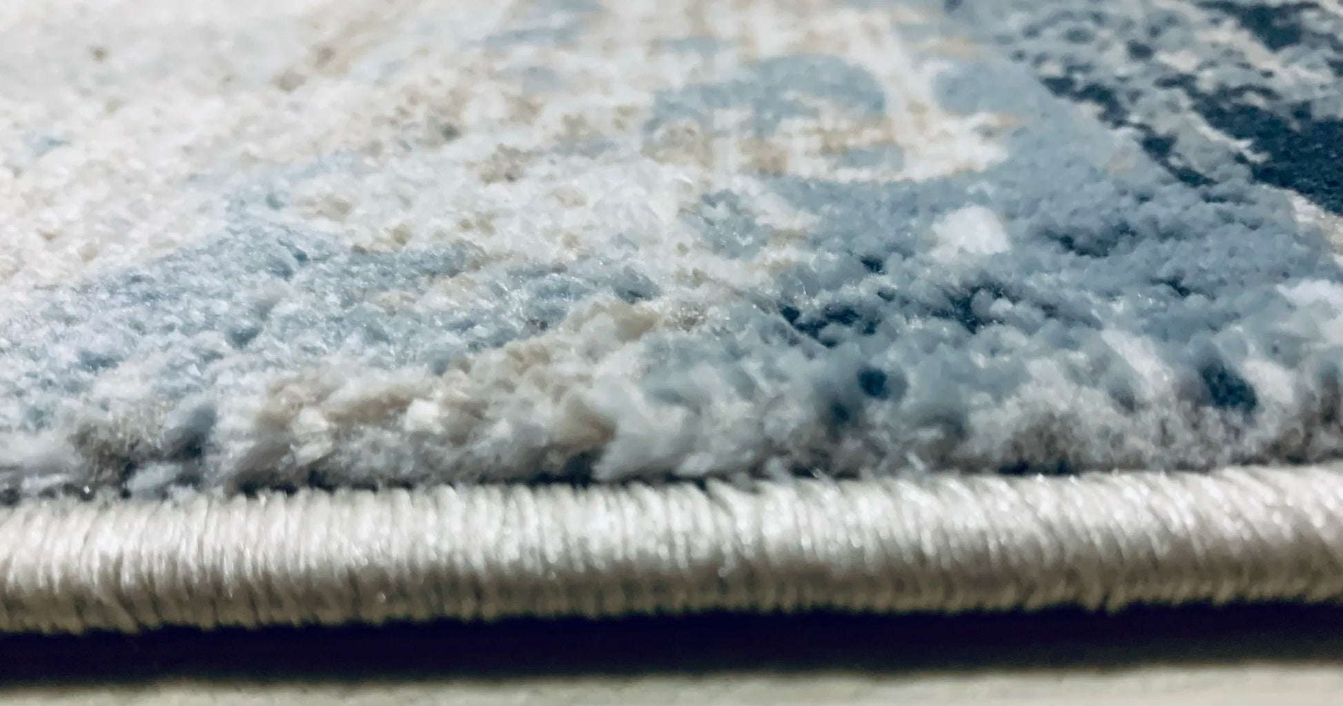 Merry Grey Navy Blue Carpet (Rectangle)