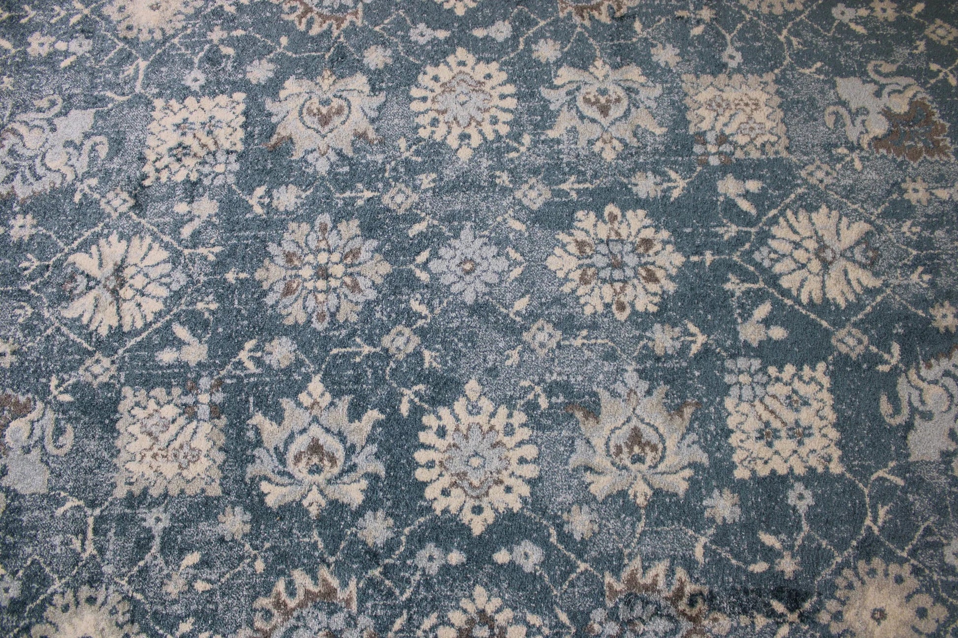 Euphoria Distressed Design Navy Blue Carpet (Rectangle)