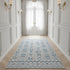 Agia Cream Blue Distressed Design Carpet (Runner)