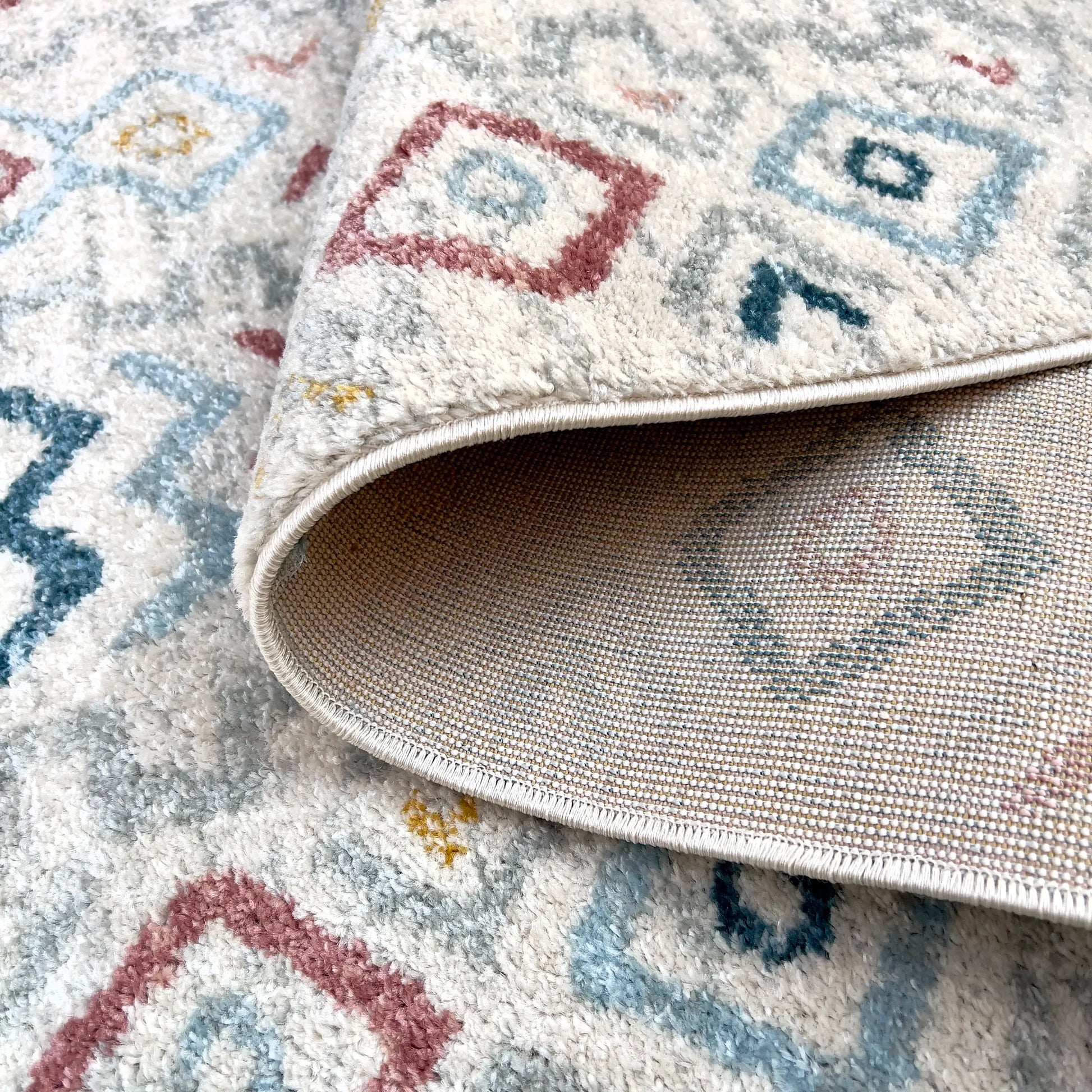 Tribe Multicolour Distressed Design Carpet (Runner)