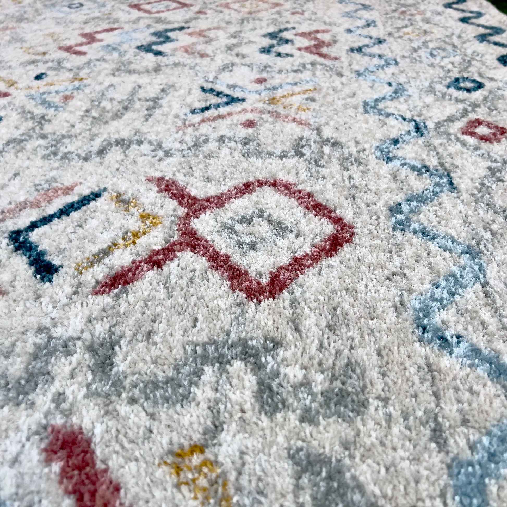Tribe Multicolour Distressed Design Carpet (Runner)