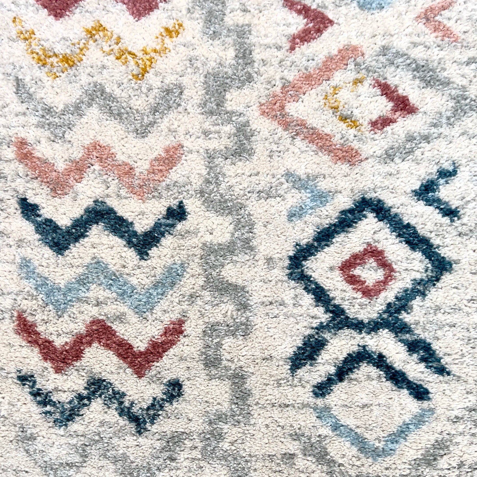 Tribe Multicolour Distressed Design Carpet (Runner)