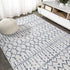 Bridgeton Cream Navy Blue Distressed Design Carpet (Rectangle)