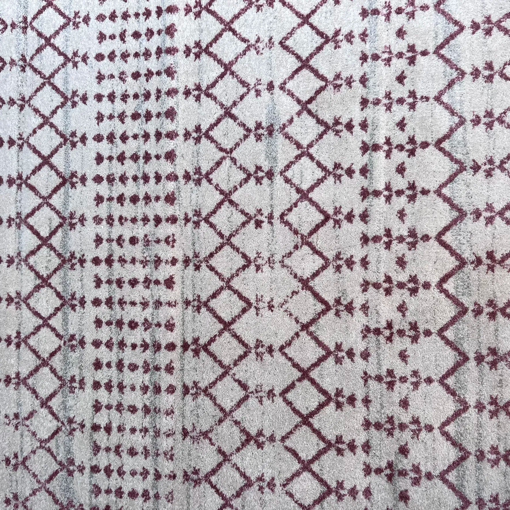 Arena Cream Pink Distressed Design Carpet (Runner)