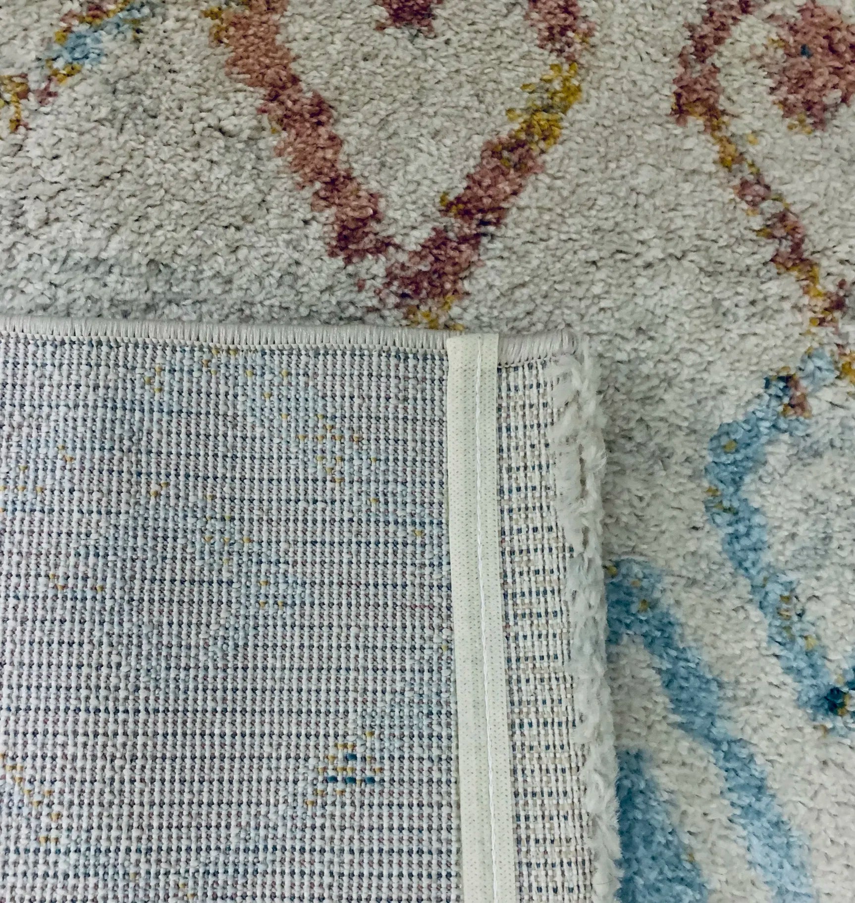 Chalkida Distressed Design Cream Multi-colour Carpet (Runner)