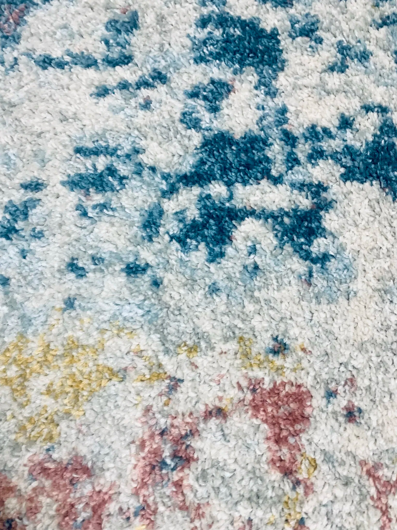 Serres Cream Multi-colour Distressed Design Carpet (Rectangle)