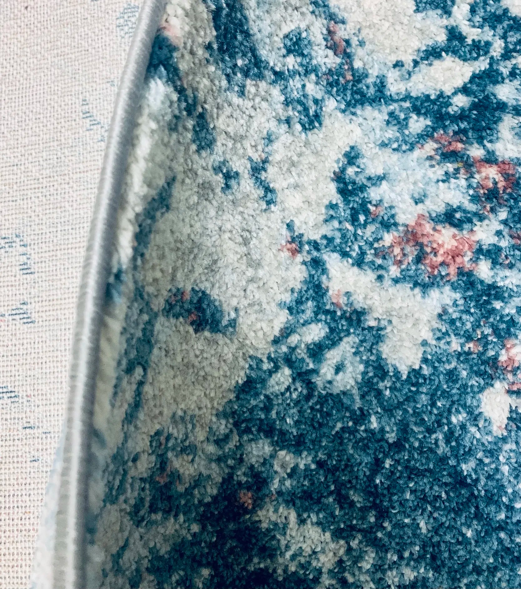 Serres Cream Multi-colour Distressed Design Carpet (Runner)