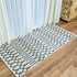 Rodos Cream Black Distressed Design Carpet (Runner)