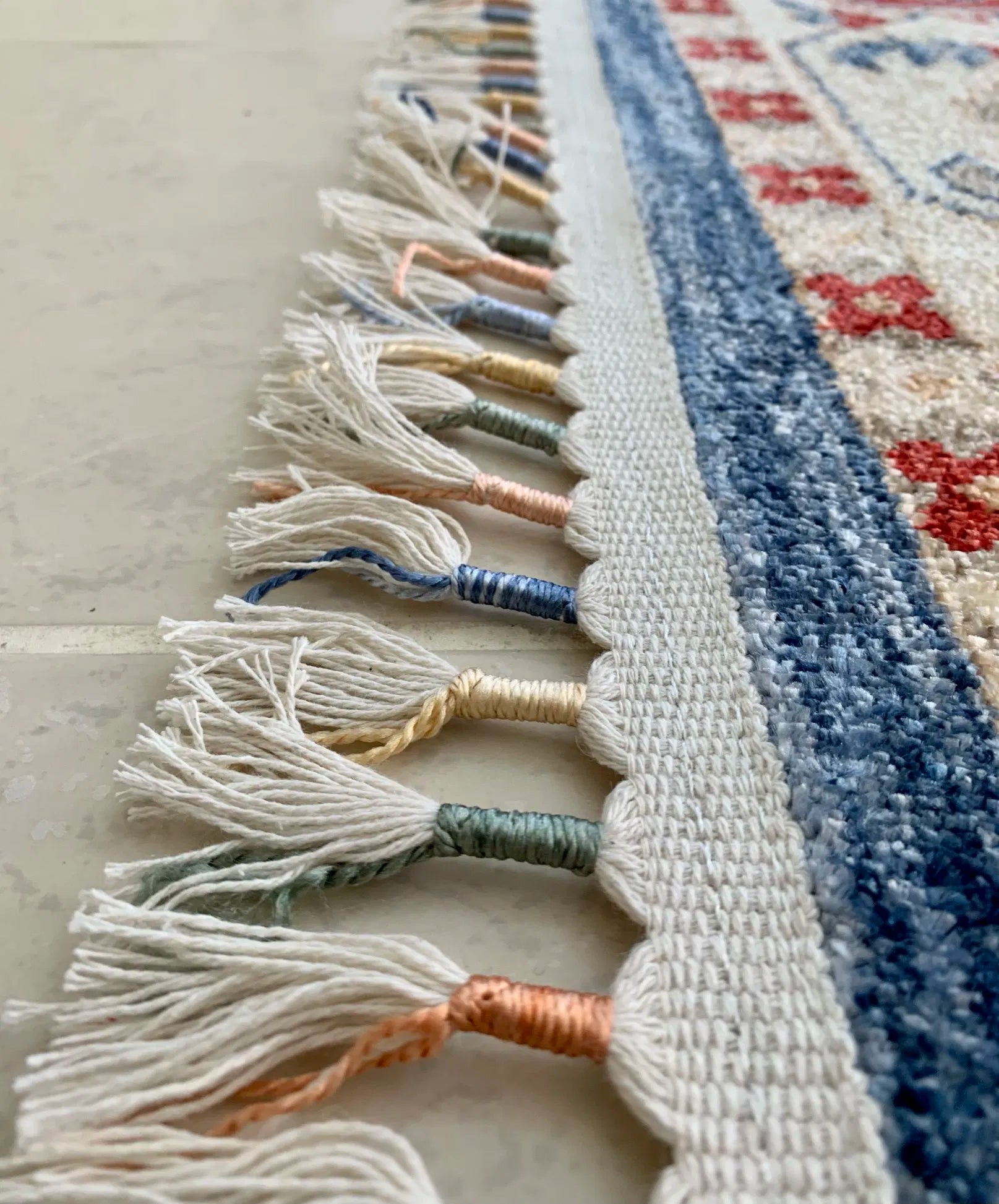 Otika Beige Red-Blue Carpet (Rectangle)