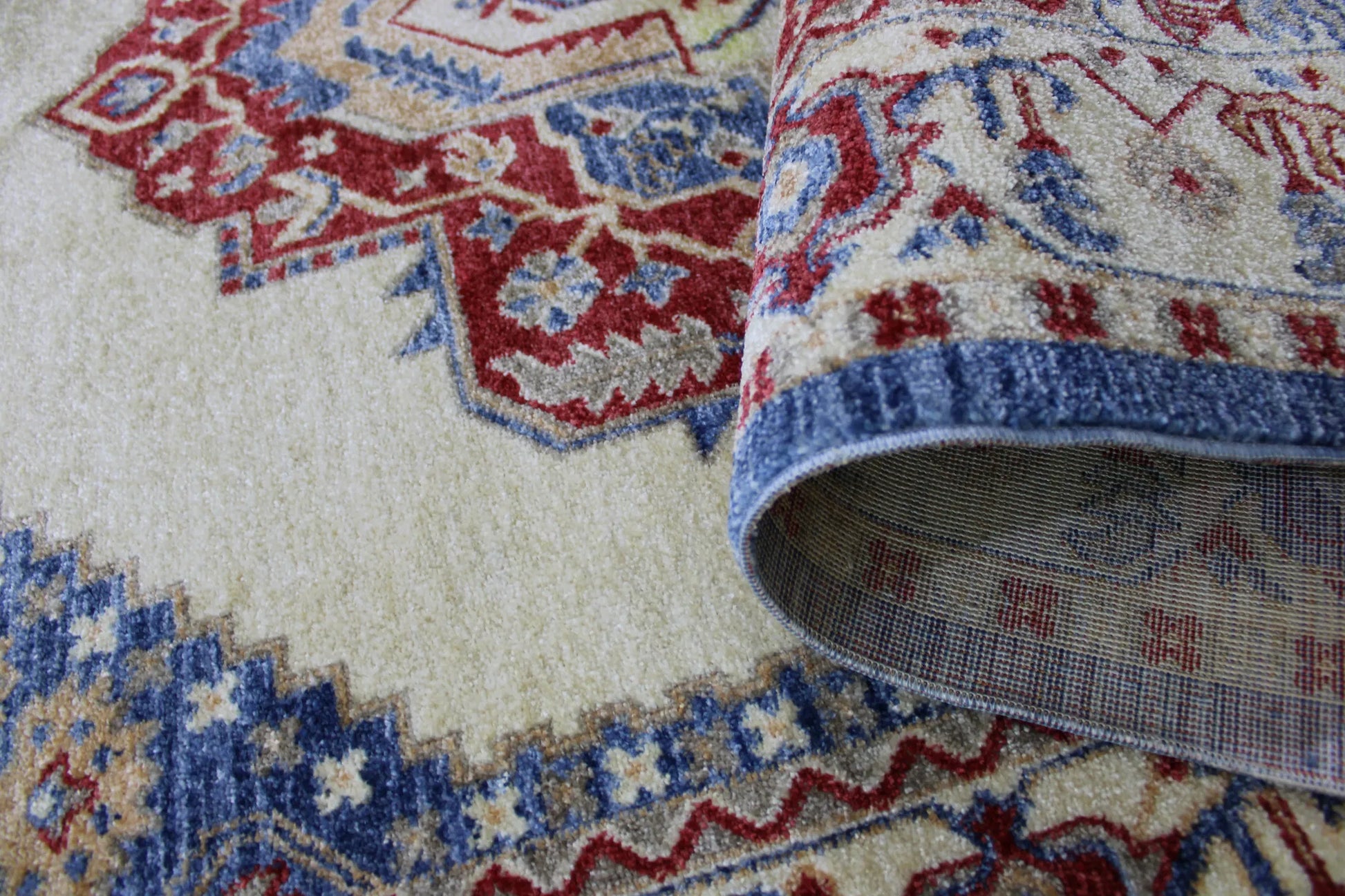 Otika Beige Red-Blue Carpet (Rectangle)