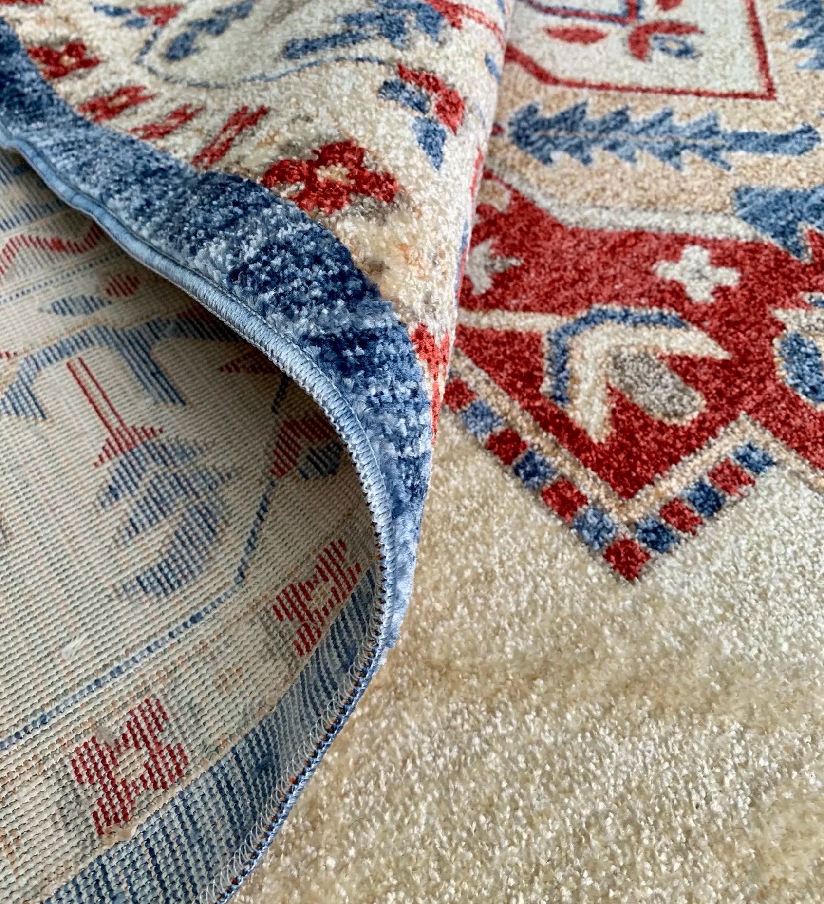 Otika Beige Red-Blue Carpet (Rectangle)
