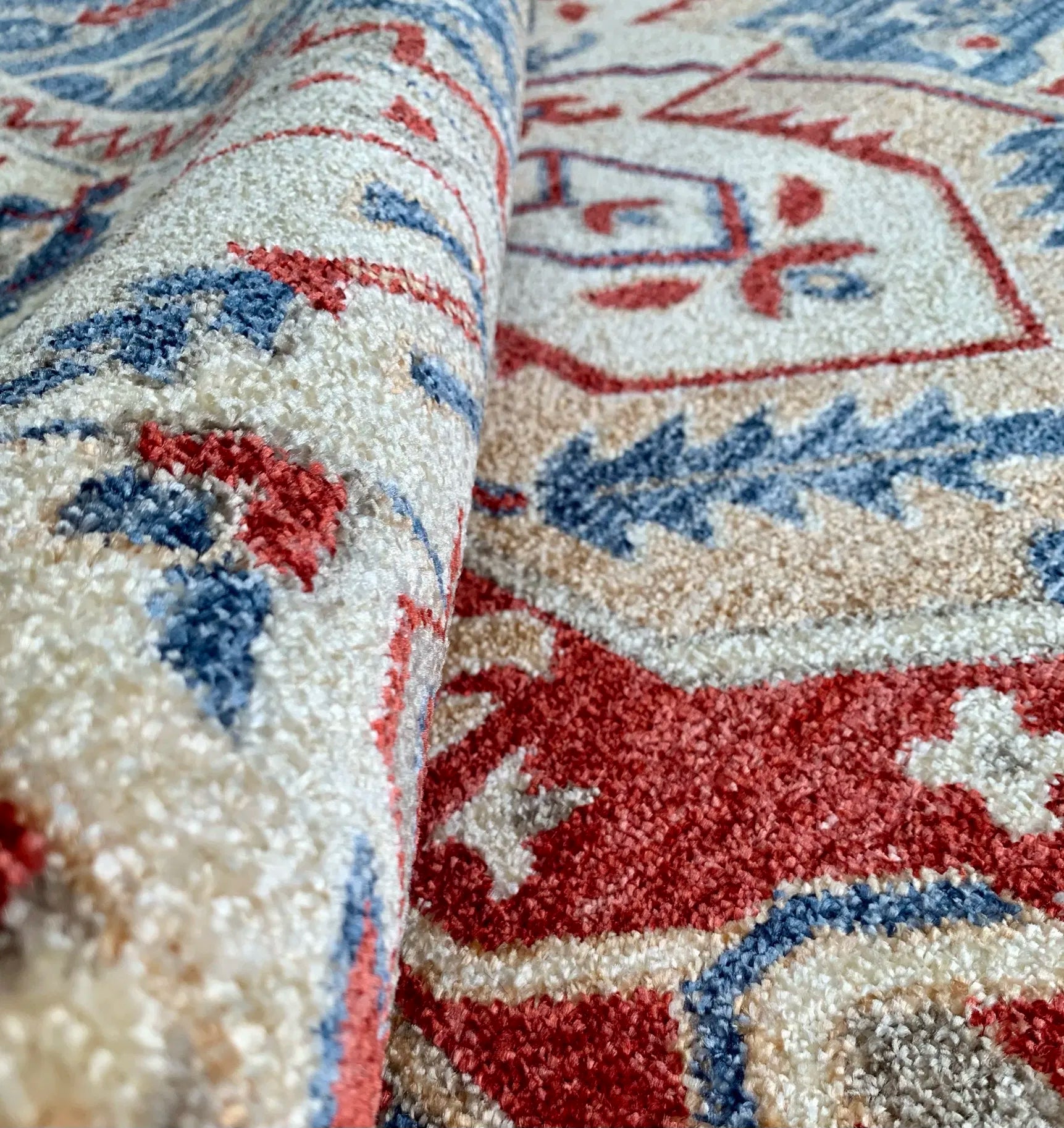 Otika Beige Red-Blue Carpet (Rectangle)
