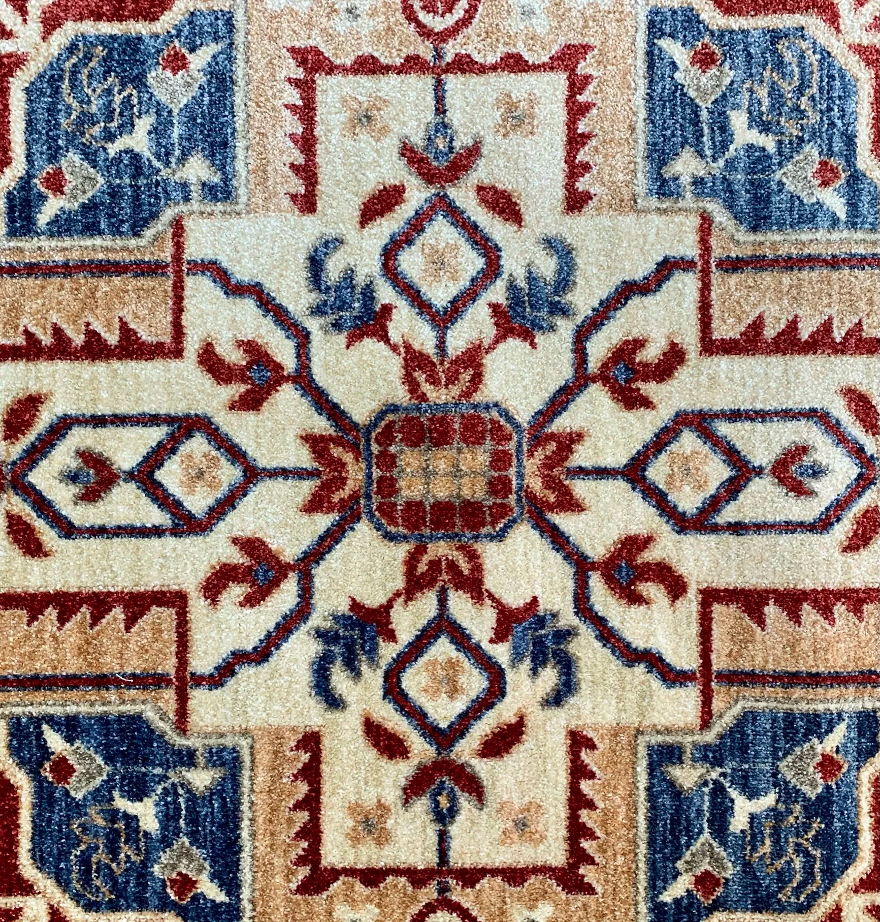 Otika Beige Red-Blue Carpet (Rectangle)