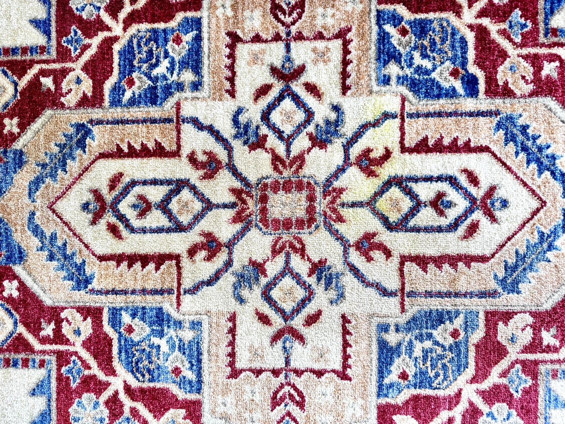 Otika Beige Red-Blue Carpet (Rectangle)