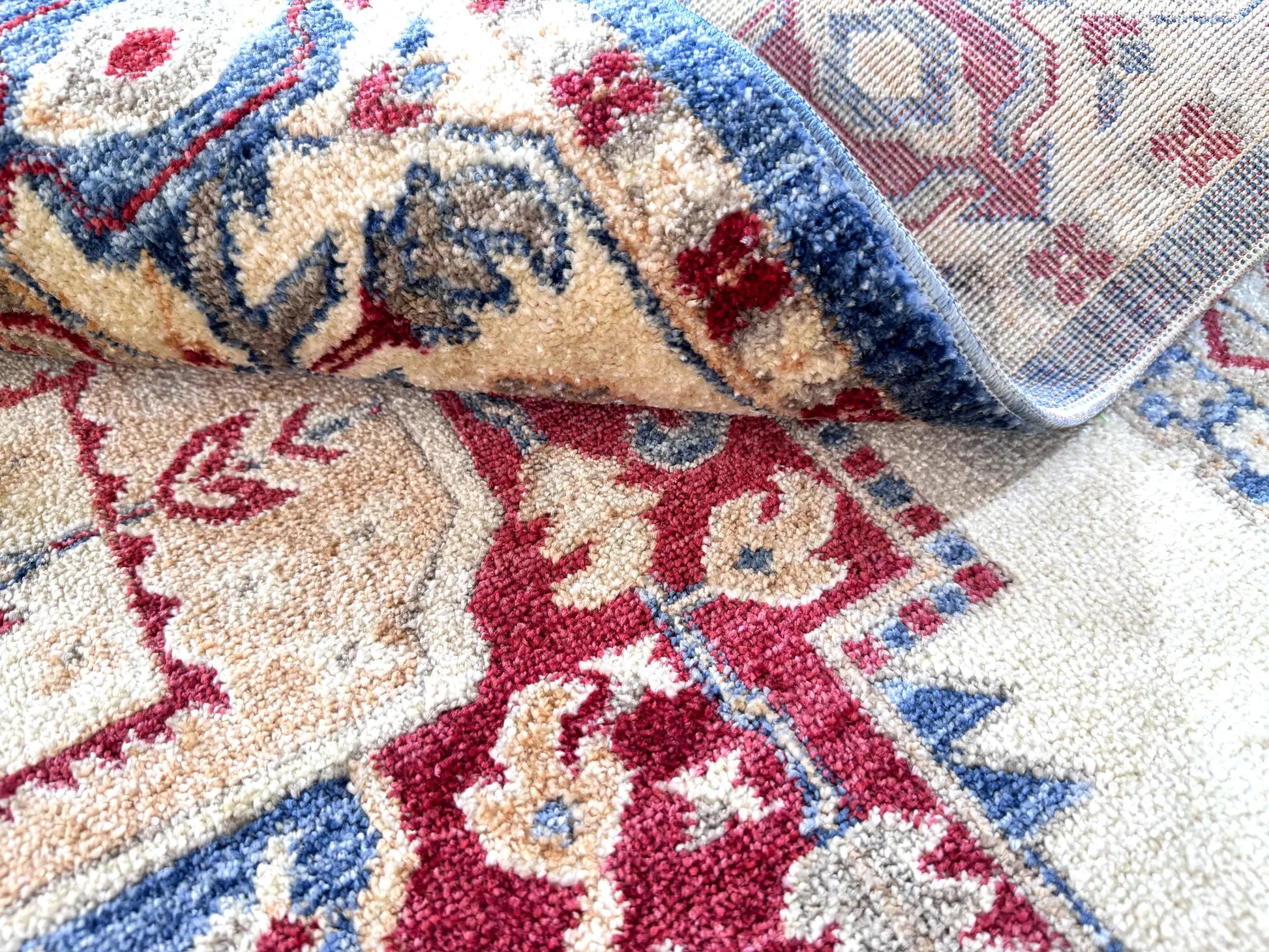 Otika Beige Red-Blue Carpet (Rectangle)