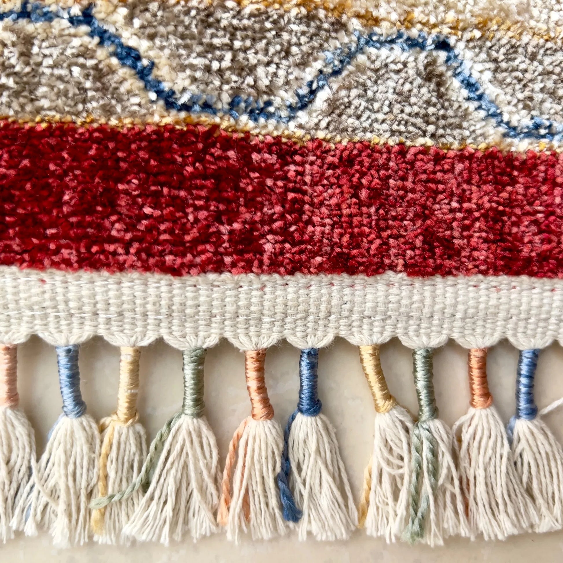 Agrinio Beige Red Carpet (Rectangle)