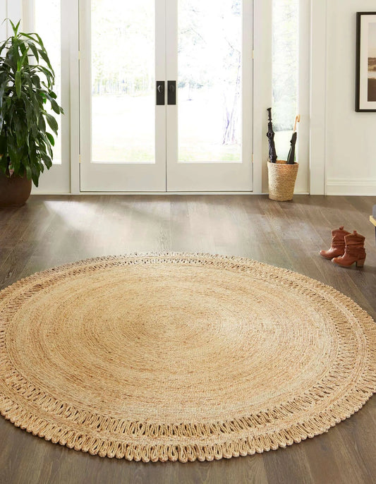 Kiato Natural Beige Carpet (Round)
