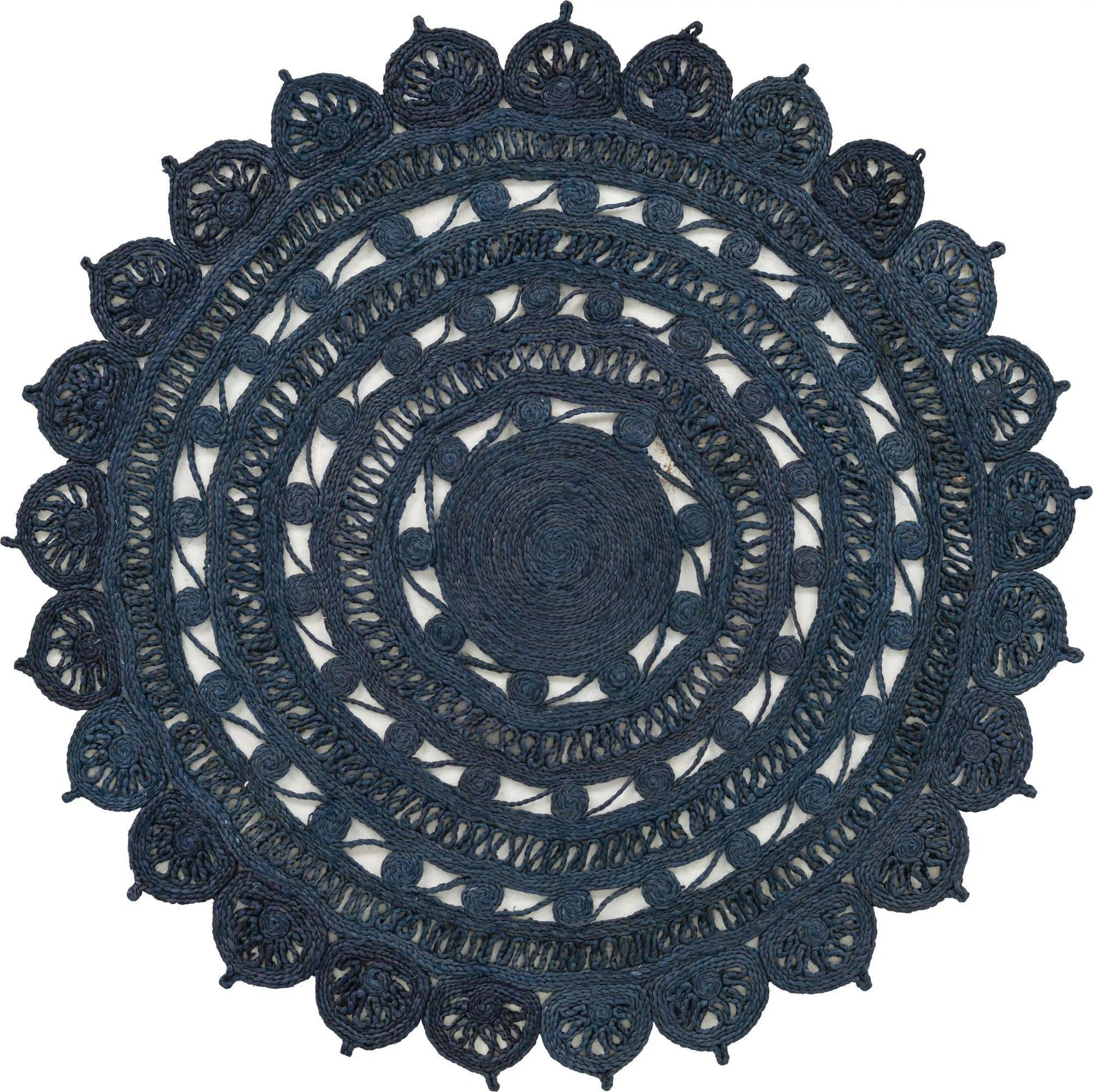 Almyros Navy Blue Carpet (Round)