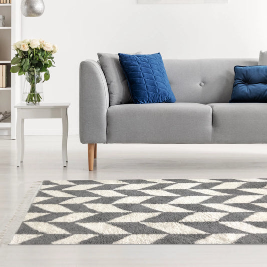 Arrow White, Grey Carpet (Rectangle)