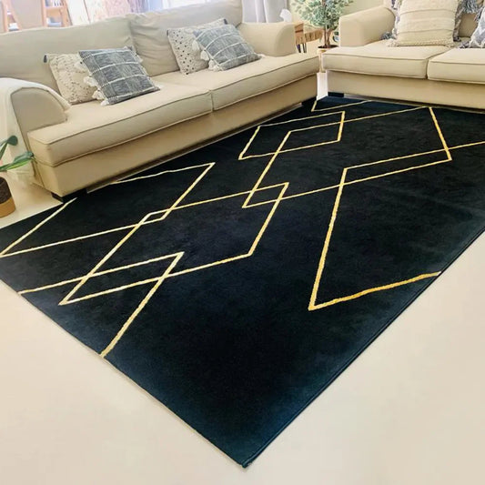 Romantic Black, Gold Carpet (Rectangle)